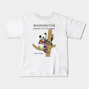 Washington, District of Columbia, Giant Panda, Love, Valentines Day, State, Heart, Home Kids T-Shirt